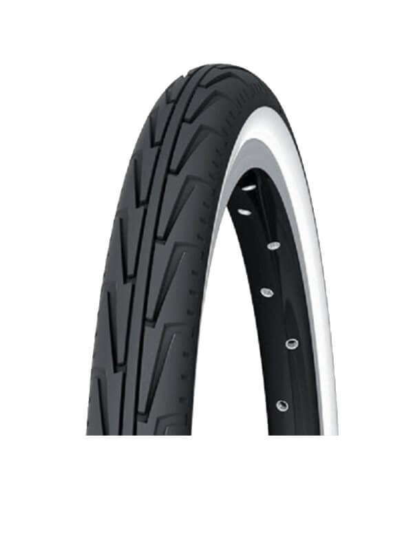 Michelin City'J Access Line 20x1.75 (44-406) Bande de roulement noir, flancs blanc Tubetype
