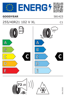 Pneu Goodyear UltraGrip Performance + SUV 255/40 R 21 102 V XL